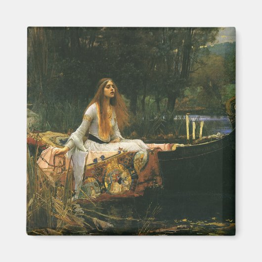 Lady Shalott On Boat door John William Waterhouse Magneet (Voorkant)