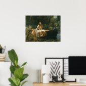 Lady Shalott On Boat door John William Waterhouse Poster (Thuiskantoor)