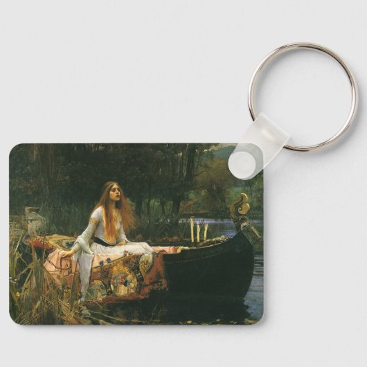 Lady Shalott On Boat door John William Waterhouse Sleutelhanger (Voorkant)