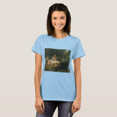 Lady Shalott On Boat door John William Waterhouse T-shirt (Voorkant volledig)