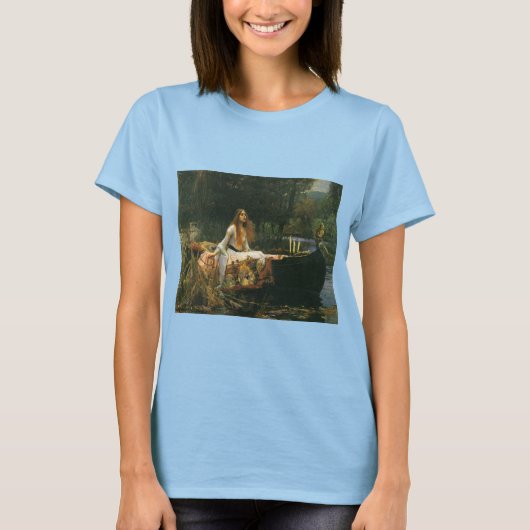 Lady Shalott On Boat door John William Waterhouse T-shirt (Voorkant)
