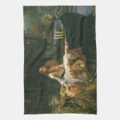 Lady Shalott On Boat door John William Waterhouse Theedoek (Verticaal)