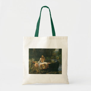 Lady Shalott On Boat door John William Waterhouse Tote Bag