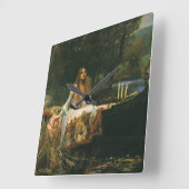Lady Shalott On Boat door John William Waterhouse Vierkante Klok (Hoek)
