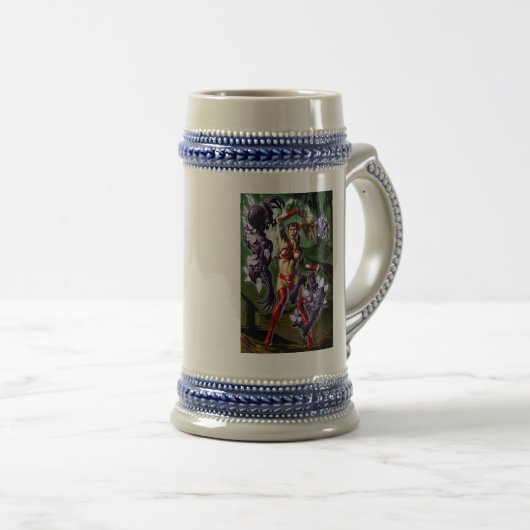 Lady Sheenah Amazon Warrior Beer Stein Bierpul (Voorkant rechts)