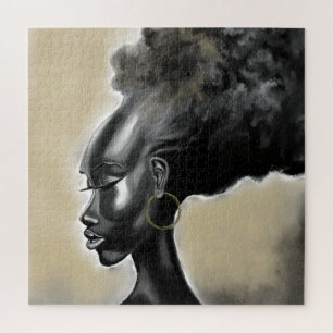 Lady Shy Puzzle Afrikaanse vrouw Legpuzzel