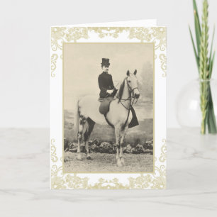Lady sidesaddle rijder verjaardagskaart kaart