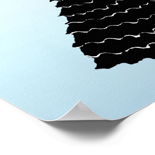 Lady Silhouette Love Letter Doves Poster (Hoek)