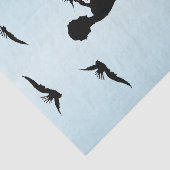 Lady Silhouette Love Letter Doves Tissuepapier (Detail)