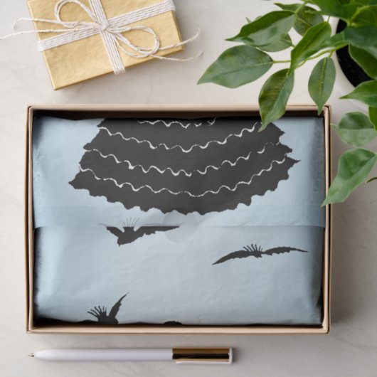  Lady Silhouette Love Letter Doves Tissuepapier (Geschenk)