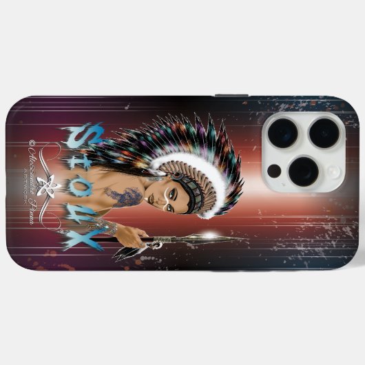 Lady Sioux Case-Mate iPhone Case (Achterkant (horizontaal))
