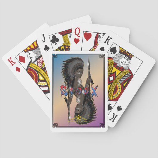 Lady Sioux Pokerkaarten (Achterkant)