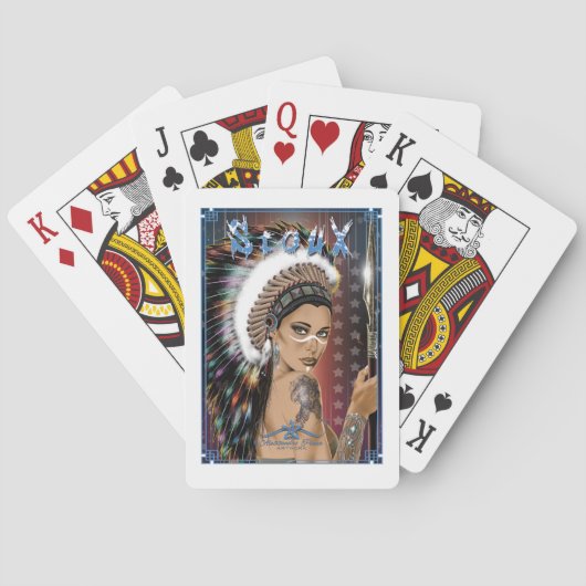 Lady Sioux Pokerkaarten (Achterkant)