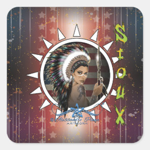 Lady Sioux Vierkante Sticker