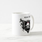 Lady Skull Crest personaliseren Koffiemok (Voorkant rechts)