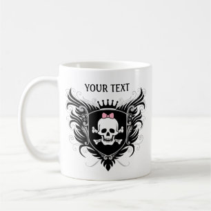 Lady Skull Crest personaliseren Koffiemok