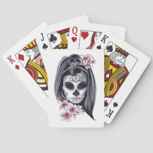 Lady Skull Pokerkaarten
