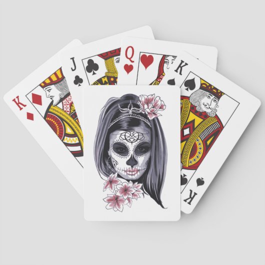 Lady Skull Pokerkaarten (Achterkant)