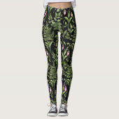 Lady Slipper Bloemen Woodland Design Leggings (Voorkant)