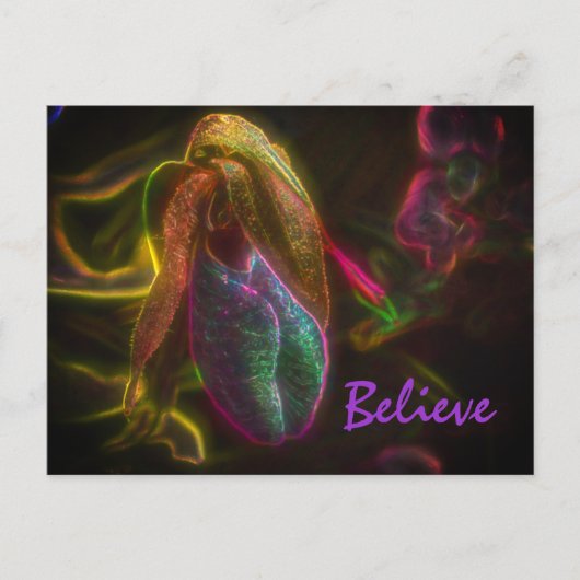 Lady Slipper gelooft Inspirerend woorden Briefkaart (Voorkant)