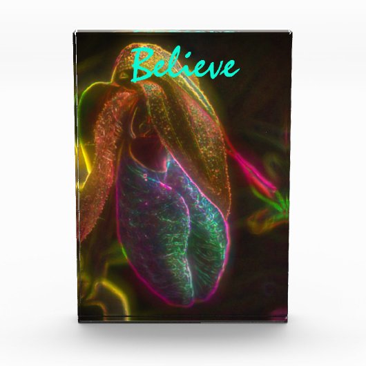 Lady Slipper gelooft Inspirerend woorden Fotoblokken (Voorkant)