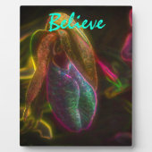 Lady Slipper gelooft Inspirerend woorden Fotoplaat (Voorkant)