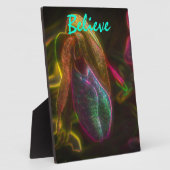 Lady Slipper gelooft Inspirerend woorden Fotoplaat (Zijkant)