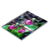 Lady Slipper I, roze groene tuin Notitieboek (Linkerzijde)