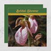 Lady Slipper Orchid Bridal Shower Kaart (Voorkant / Achterkant)