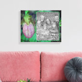 Lady Slipper Orchid Creëer Uw eigen foto Canvas Afdruk (Insitu (Woonkamer))