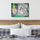 Lady Slipper Orchid Creëer Uw eigen foto Canvas Afdruk (Insitu (Slaapkamer))
