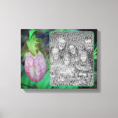 Lady Slipper Orchid Creëer Uw eigen foto Canvas Afdruk (Voorkant)