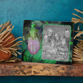 Lady Slipper Orchid Creëer Uw eigen foto Fotoplaat (Zijkant)