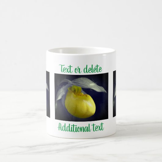 Lady Slipper Orchid Flower Personalized Koffiemok (Center)