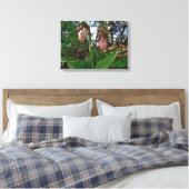 Lady Slipper Orchid Wildflower Canvas Afdruk (Insitu (Slaapkamer))
