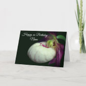 Lady Slipper Orchidee Bloem gepersonaliseerde verj Kaart (Voorkant)