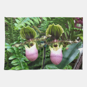 Lady Slipper Orchids Kitchen Towel Theedoek