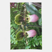 Lady Slipper Orchids Kitchen Towel Theedoek (Verticaal)