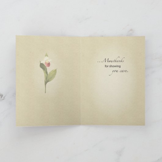 Lady Slipper Vriendelijkheid Dank u Bedankkaart (Binnen)