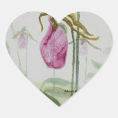 Lady Slippers Hart Sticker (Voorkant)