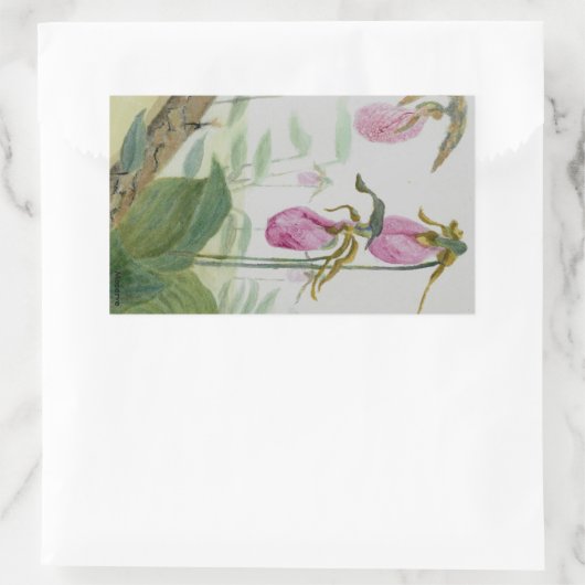 Lady Slippers Rechthoekige Sticker (Tas)