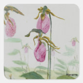 Lady Slippers Vierkante Sticker (Voorkant)