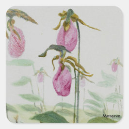 Lady Slippers Vierkante Sticker