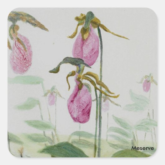 Lady Slippers Vierkante Sticker (Voorkant)