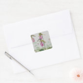 Lady Slippers Vierkante Sticker (Envelop)