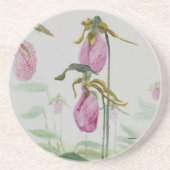 Lady Slippers Zandsteen Onderzetter (Voorkant)