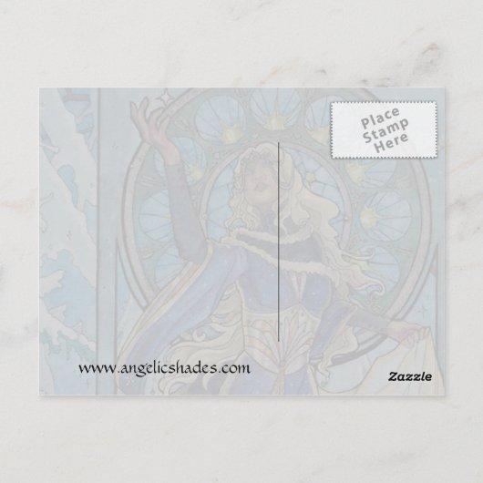 Lady Snowflake Briefkaart (Achterkant)