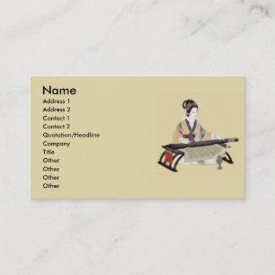 Lady Speelt de kaart met het beide profiel af Visitekaartje