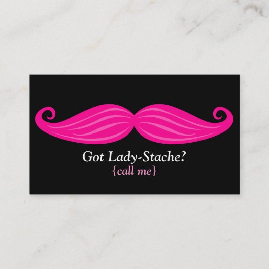 Lady-Stache Bizcard Visitekaartje (Voorkant)