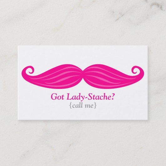 Lady-Stache Bizcard Visitekaartje (Voorkant)